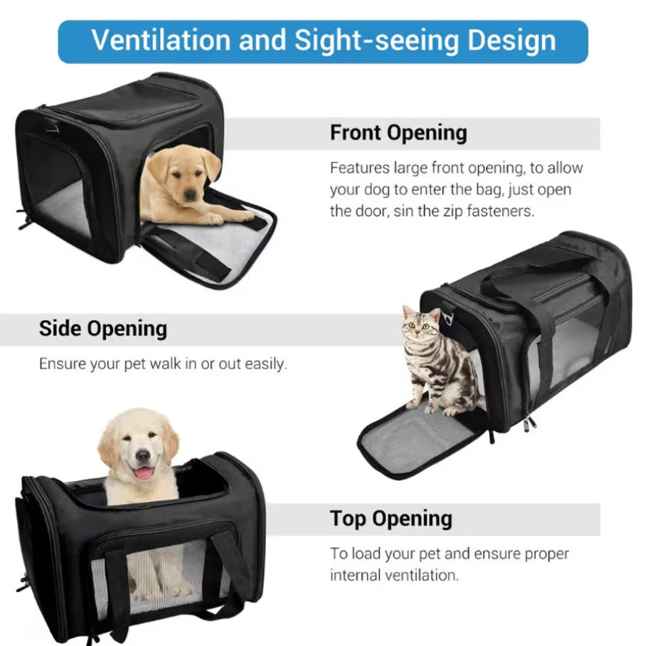Cartzo Pet Ventilated Collapsible Mesh Carrier