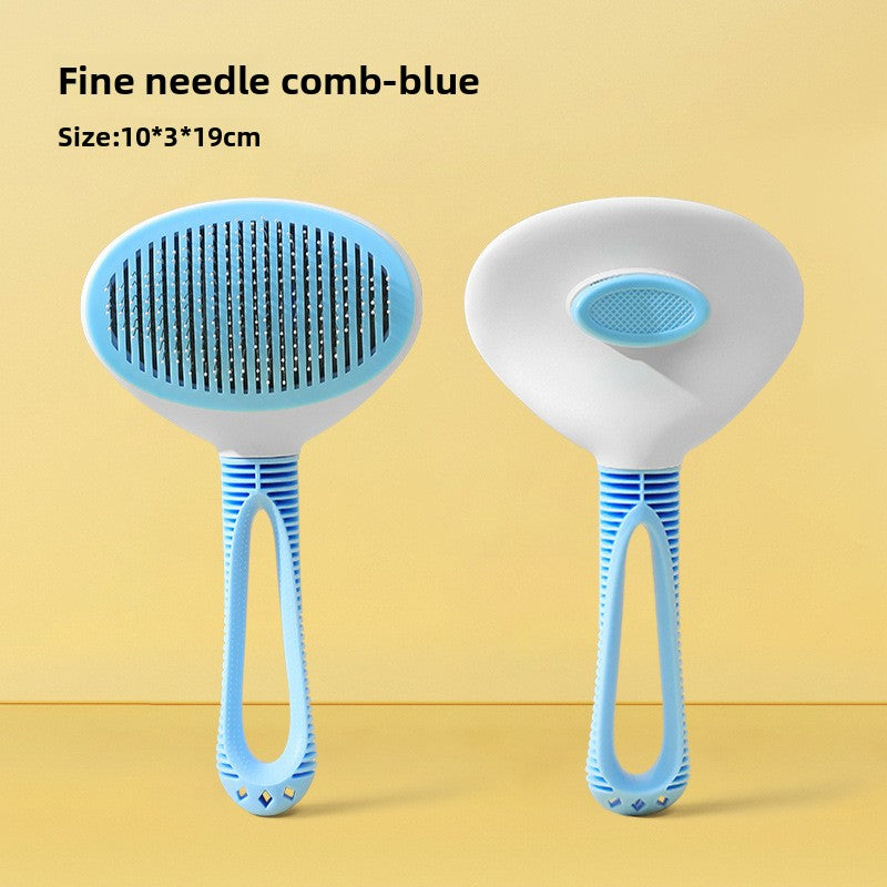 Pet Hair Removal Comb with Automatic Cleaning