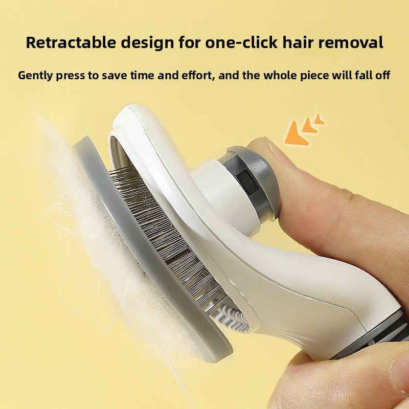 Pet Hair Removal Comb with Automatic Cleaning