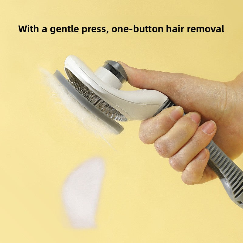 Pet Hair Removal Comb with Automatic Cleaning