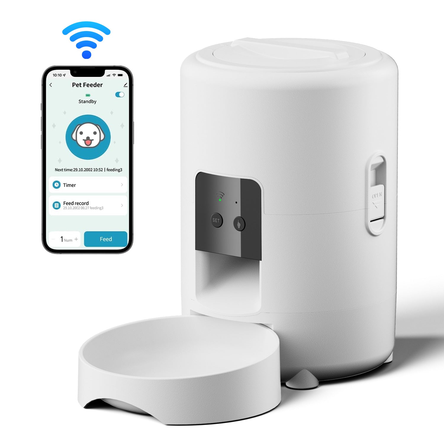 Smart Pet Feeder with Timer and WiFi Control