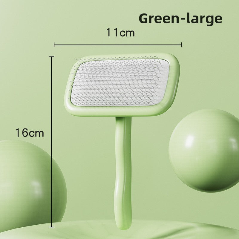 Pet Hair Removal Comb with Automatic Cleaning
