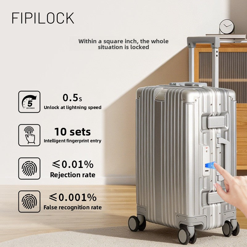 Smart Fingerprint Lock Carry-On Suitcase